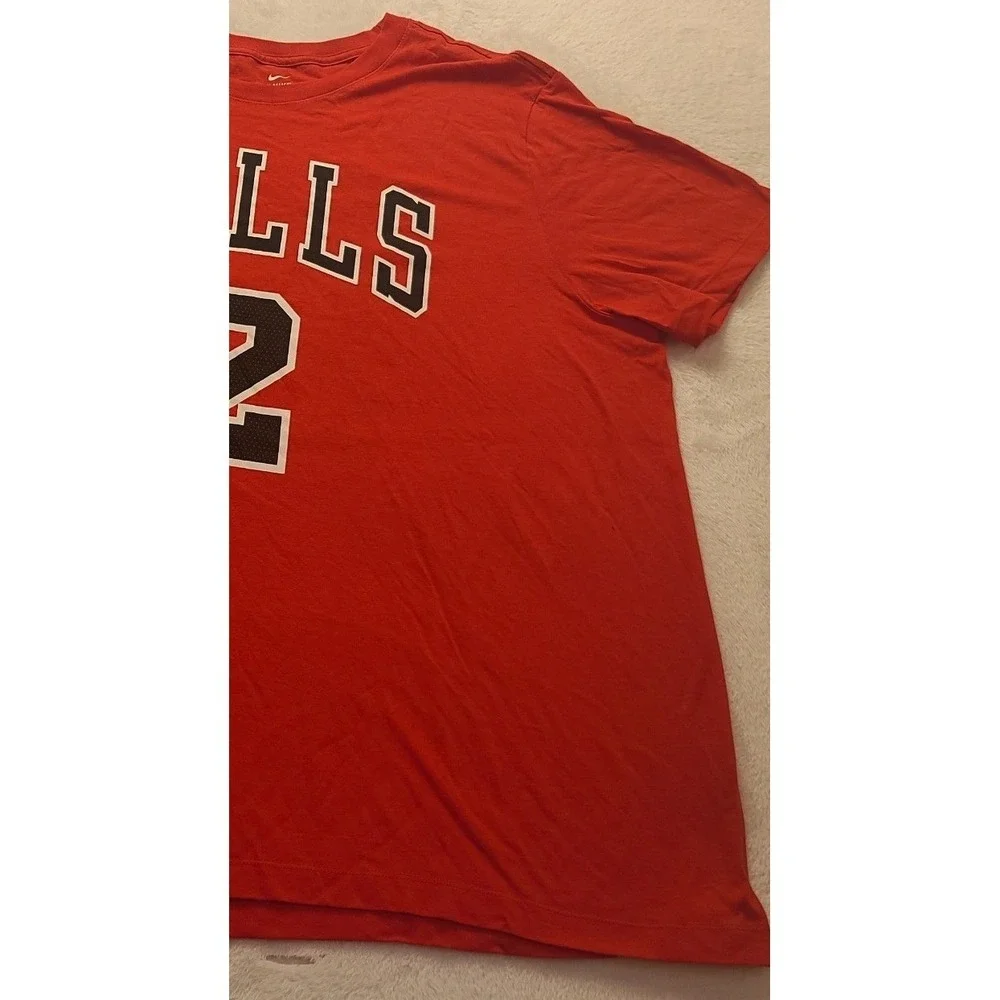 Nike Chicago Bulls Lonzo Ball 2 T-Shirt Mens XL Red NBA Basketball Graphic‎ Tee